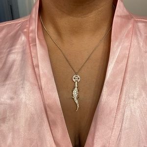 Authentic Chanel golf alligator necklace